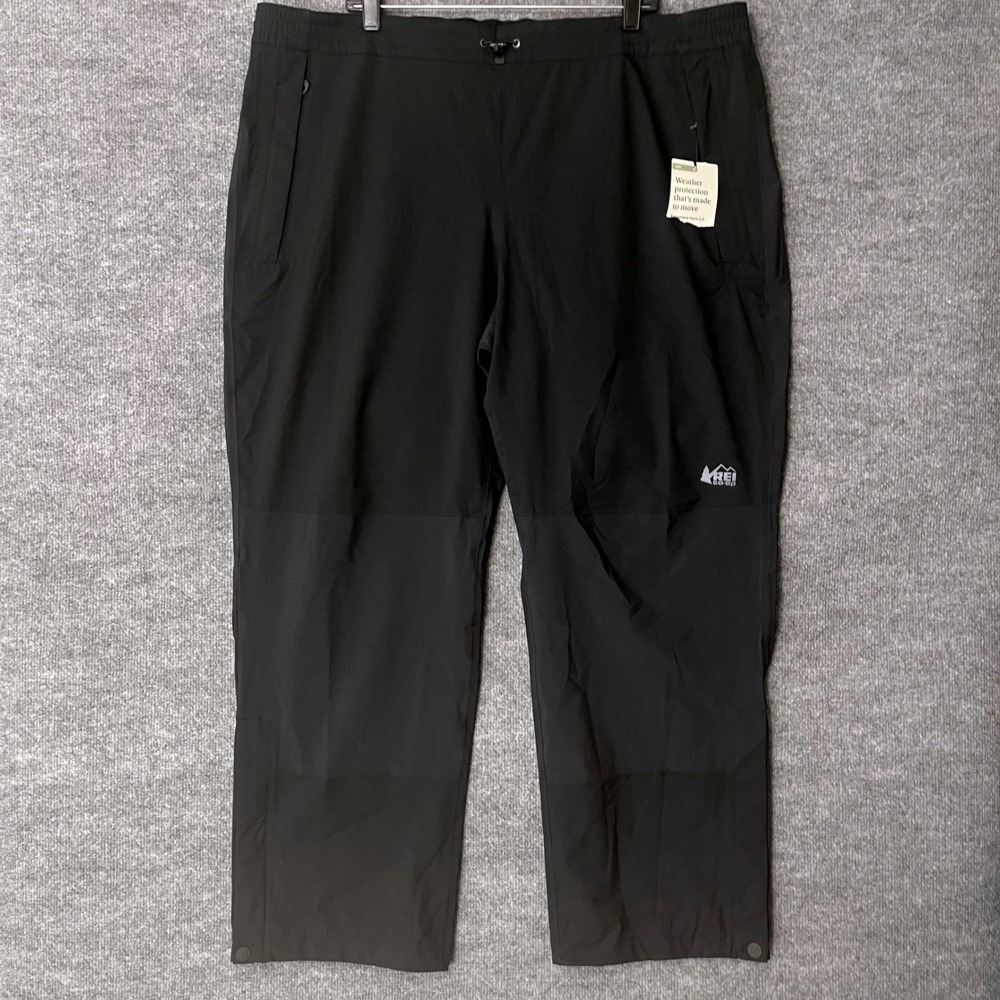 REI Co-op Mens Talusphere Pants 2.0 Black HydroWall 2.5L Waterproof 2XL NEW